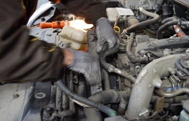 Установка защитного кожуха